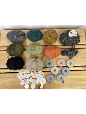 Missoni Hirado Yarn Lot – 9 Partial Skeins + Spools – Made in Italy – Wool Blend